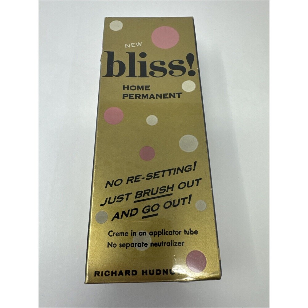 Bliss Home Permanent Hair Product Vintage SEALED Richard Hudnut Wave Cream READ